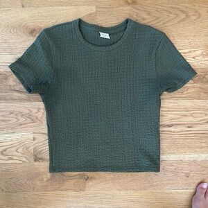 Abercrombie textured baby tee